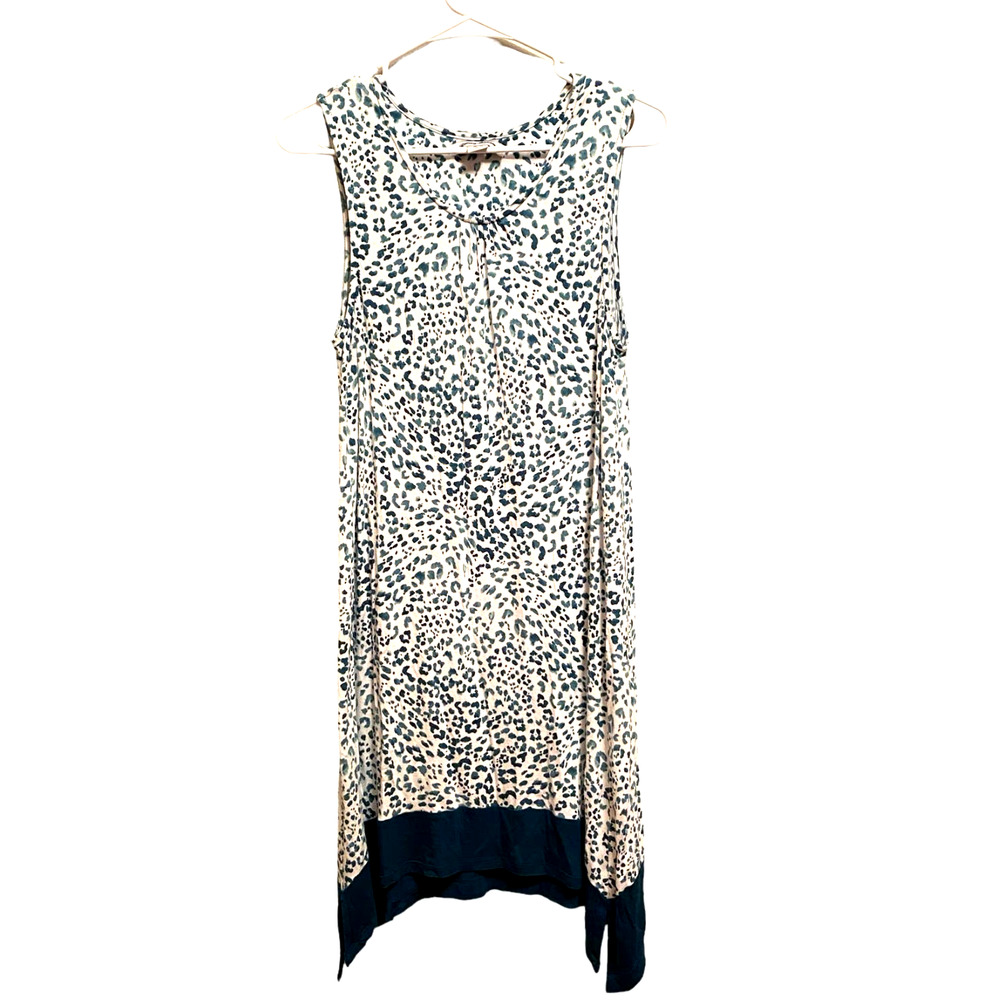 Tommy Bahama Sleeveless Sundress Beach Cover Up‎ White and Green Leopard Spots